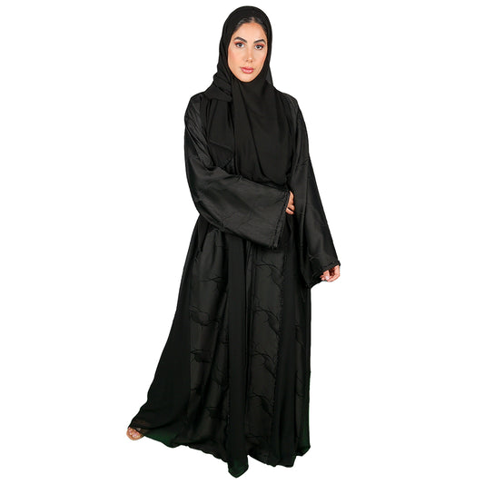 Elegant A-Line Embroidered Abaya