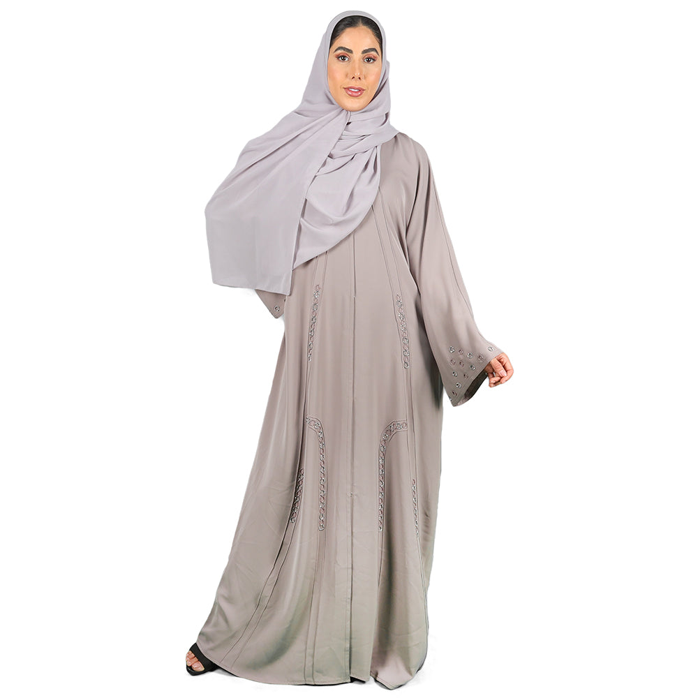 Grey Modern Design Abaya